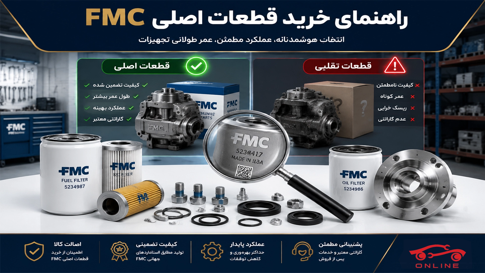 راهنمای خرید قطعات اصلی fmc